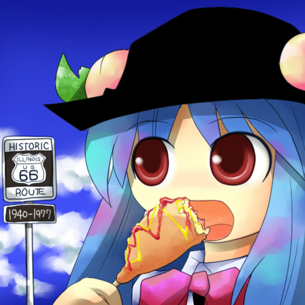 :Tenshi_eating_a_corndog: