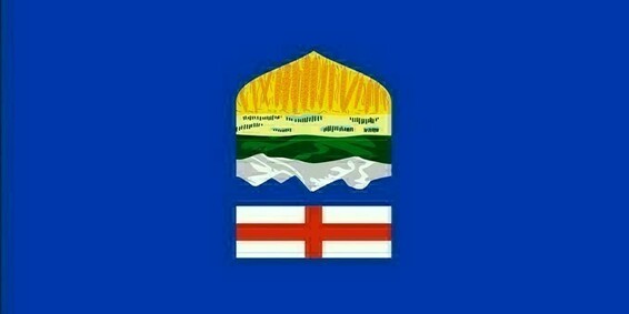 Upside down Flag of Alberta, because the government of ALberta is topsy turvy