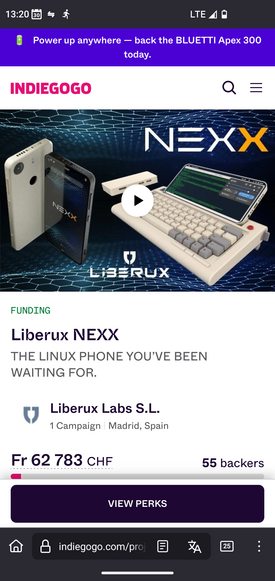 Liberux NEXX 

THE LINUX PHONE YOU’VE BEEN WAITING FOR.