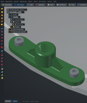 3D version in FreeCAD