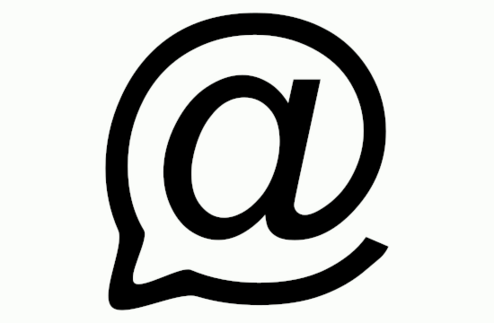 Chatmail logo ... The classical "@" sign but with a slight chat bubble on the lower left 

https://chatmail.at