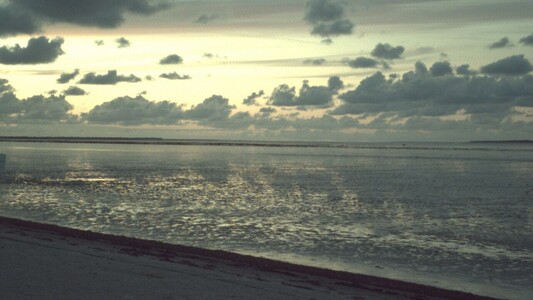 Photo of a beach at dusk