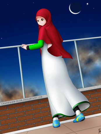 sauce: https://www.deviantart.com/chaossian-blur/art/Dusk-620294485 
 #hijabae 
